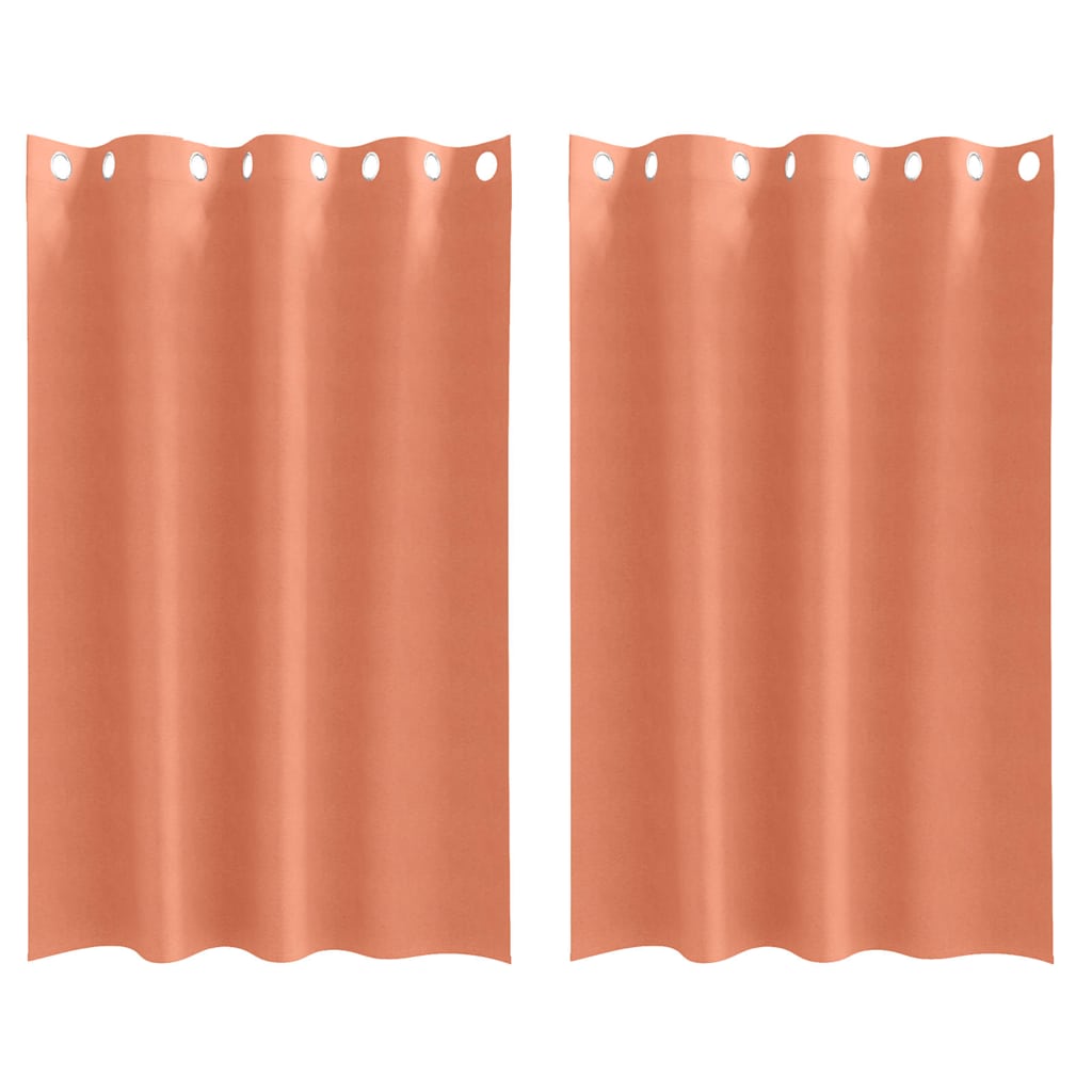 Vidaxl zwart-out gordijnen met ringen 2 pcs terracotta 175 x 140 cm