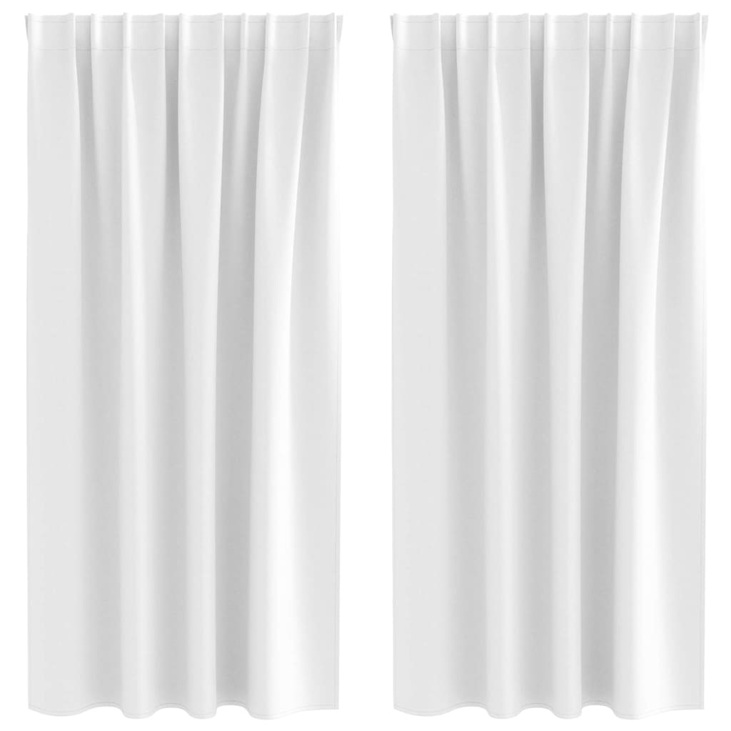 Vidaxl zwart-out gordijnen met ringen 2 pcs helder wit 175 x 140 cm
