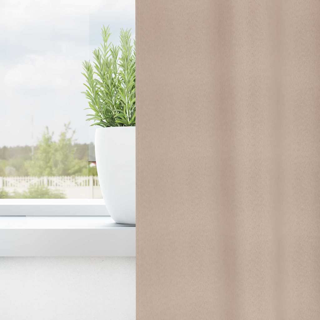 Vidaxl zwart-out gordijnen met ringen 2 pcs taupe 140 x 140 cm