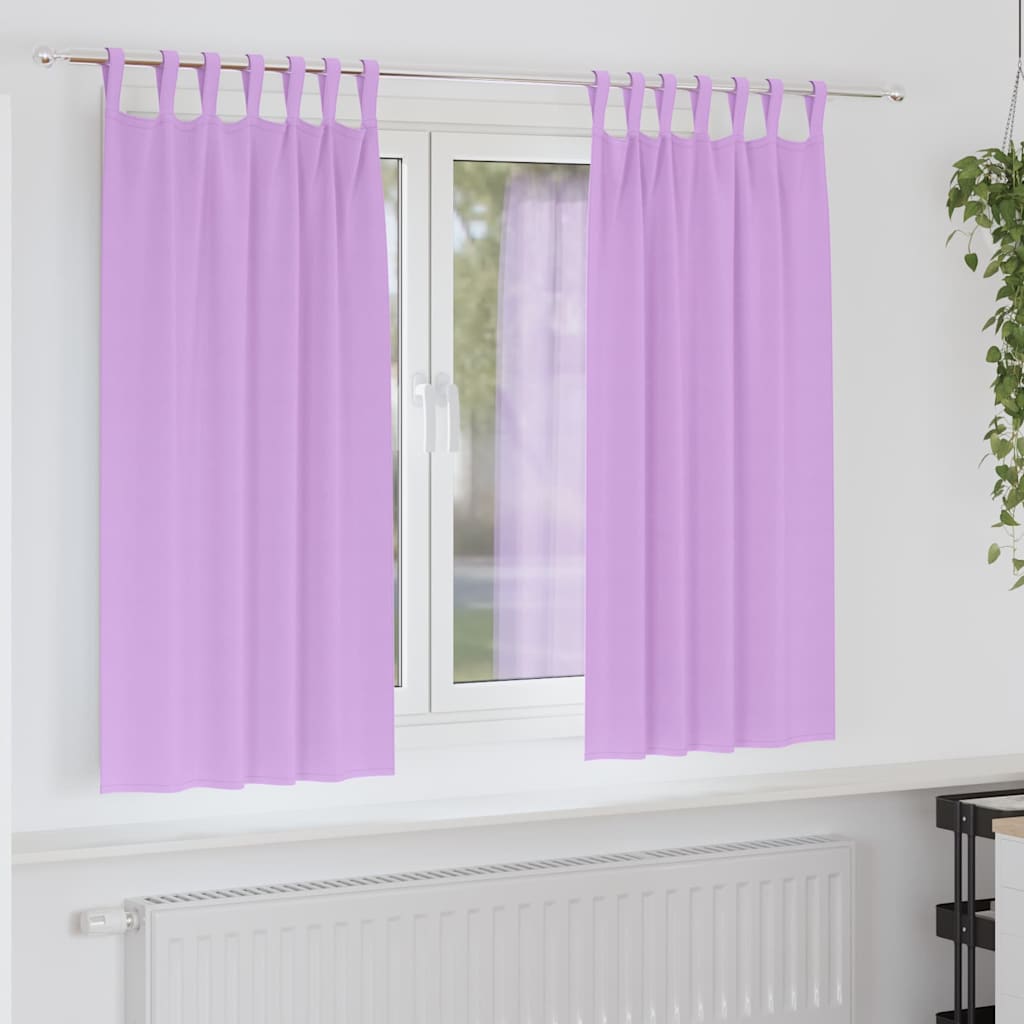Vidaxl zwart-out gordijnen met ringen 2 pcs paars 175 x 140 cm