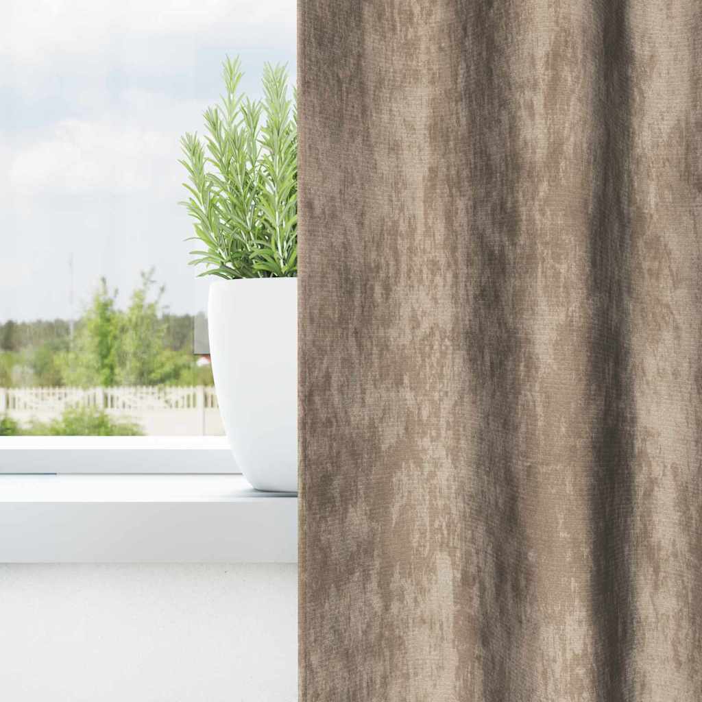 Vidaxl velvet gordijnen 2 pcs champagne 260 x 140 cm fluweel