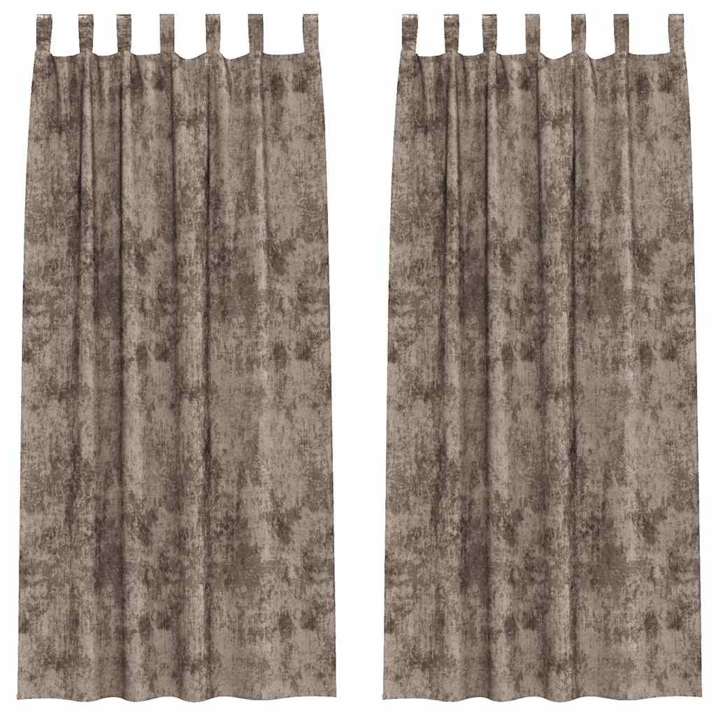 Vidaxl velvet gordijnen 2 pcs cappuccino 260 x 140 cm fluweel