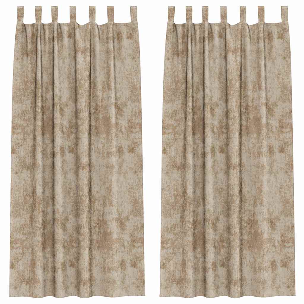 Vidaxl velvet gordijnen 2 pcs champagne 225 x 140 cm fluweel
