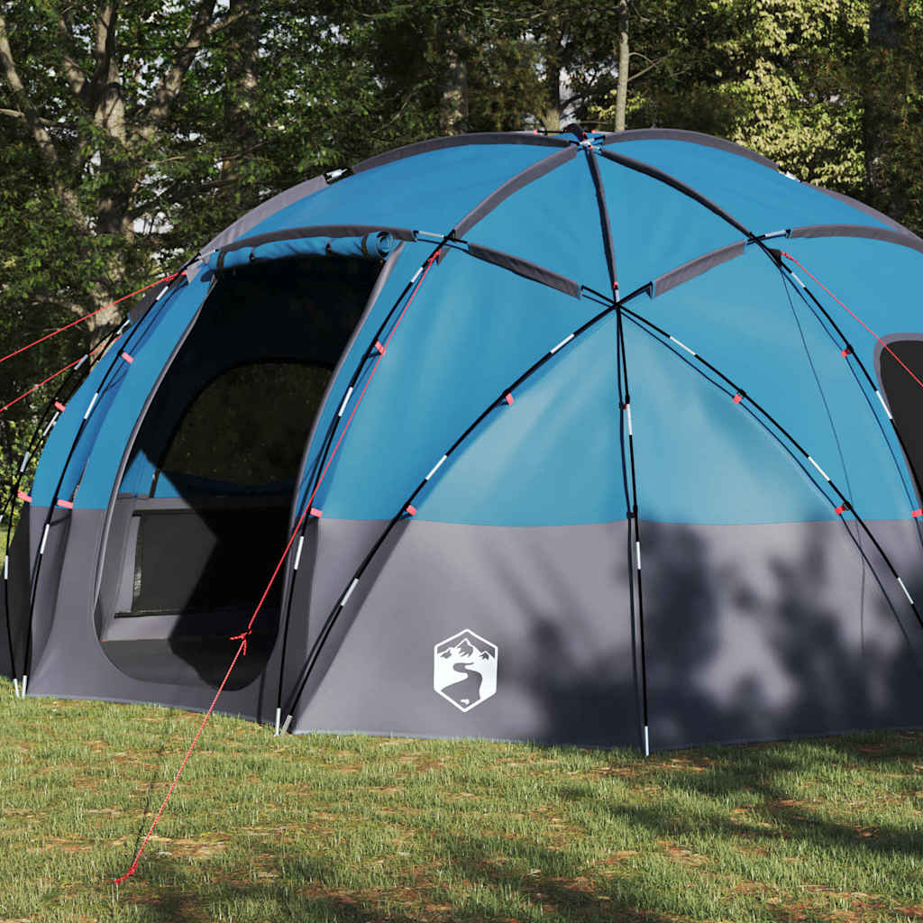 Vidaxl camping tent met dak blauw 475 x 475 x 235 cm polyester