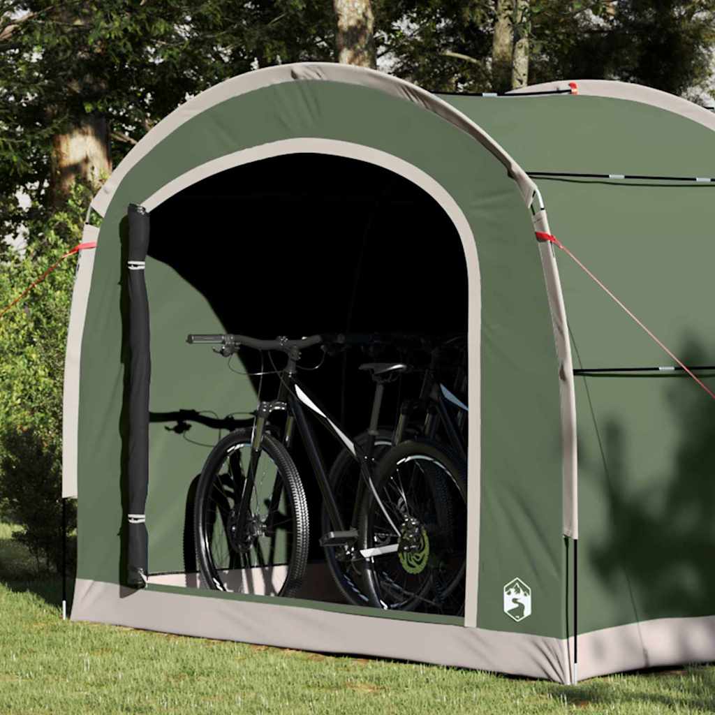 Vidaxl tent met dak met opslag groen 268 x 240 x 191 cm polyester