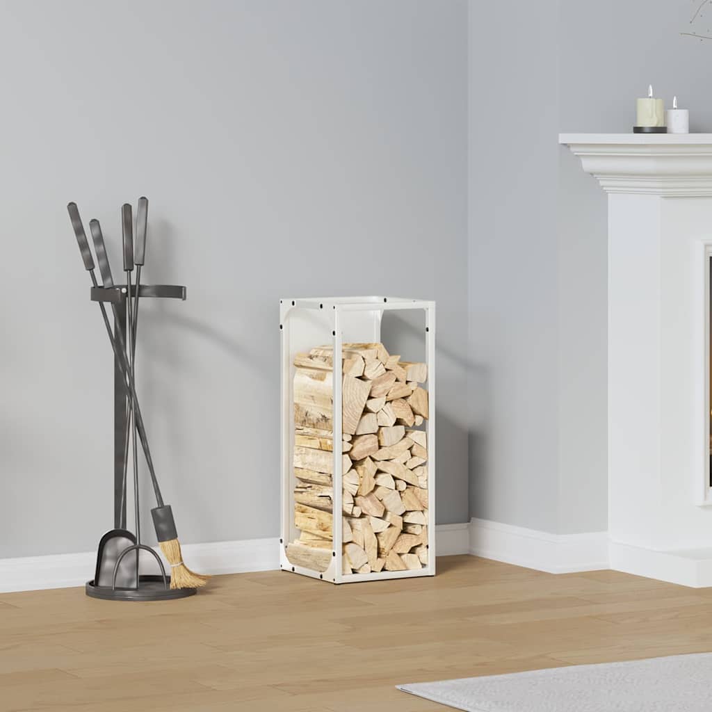 Vidaxl brandhoutrek 25x25x60 cm koudgewalst staal wit
