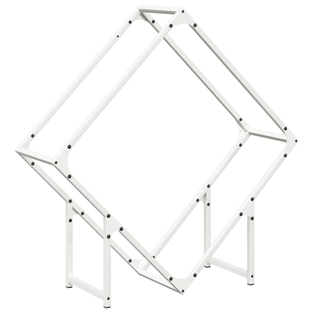 Vidaxl brandhoutrek 80x25x80 cm koudgewalst staal wit