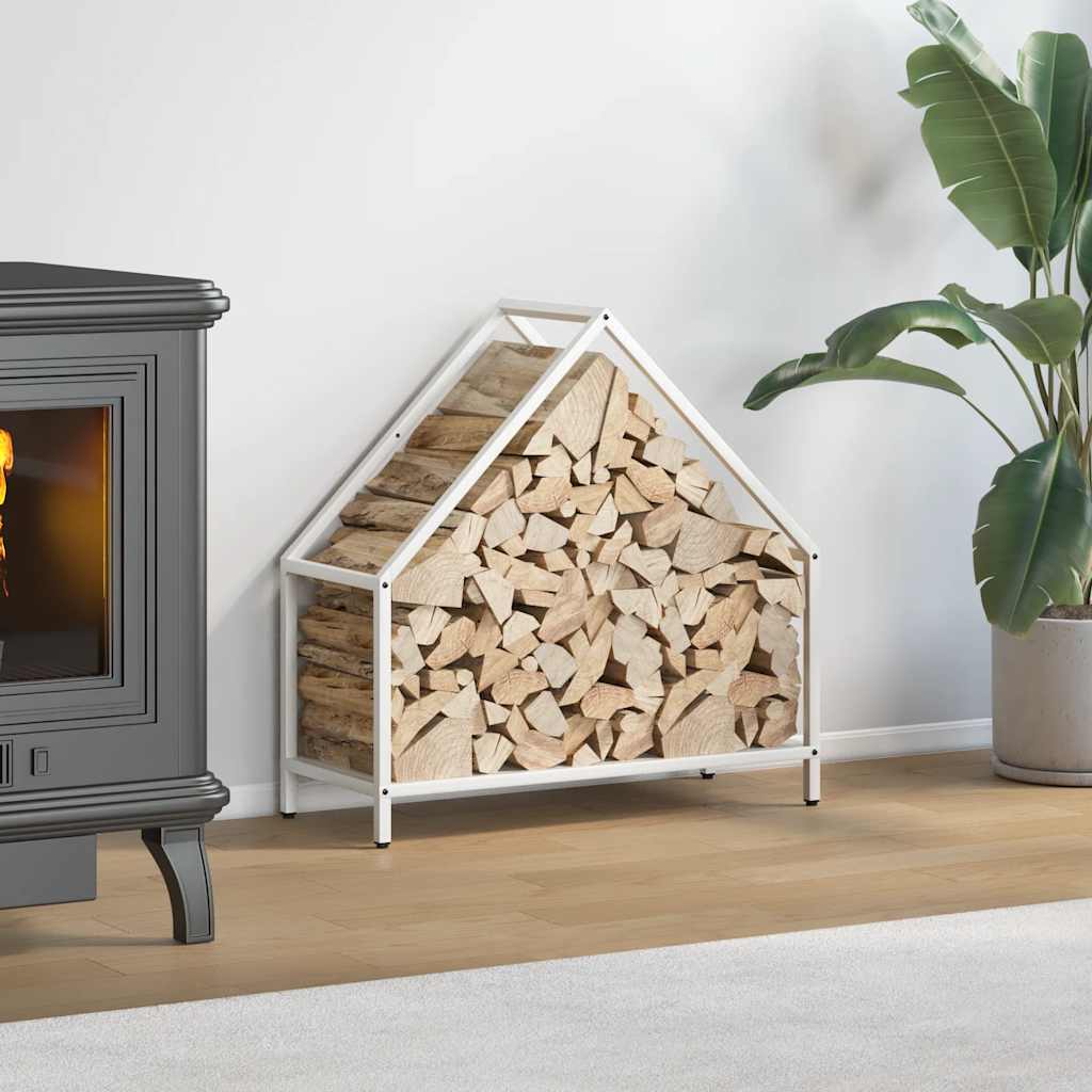 Vidaxl brandhoutrek 60x25x60 cm koudgewalst staal wit