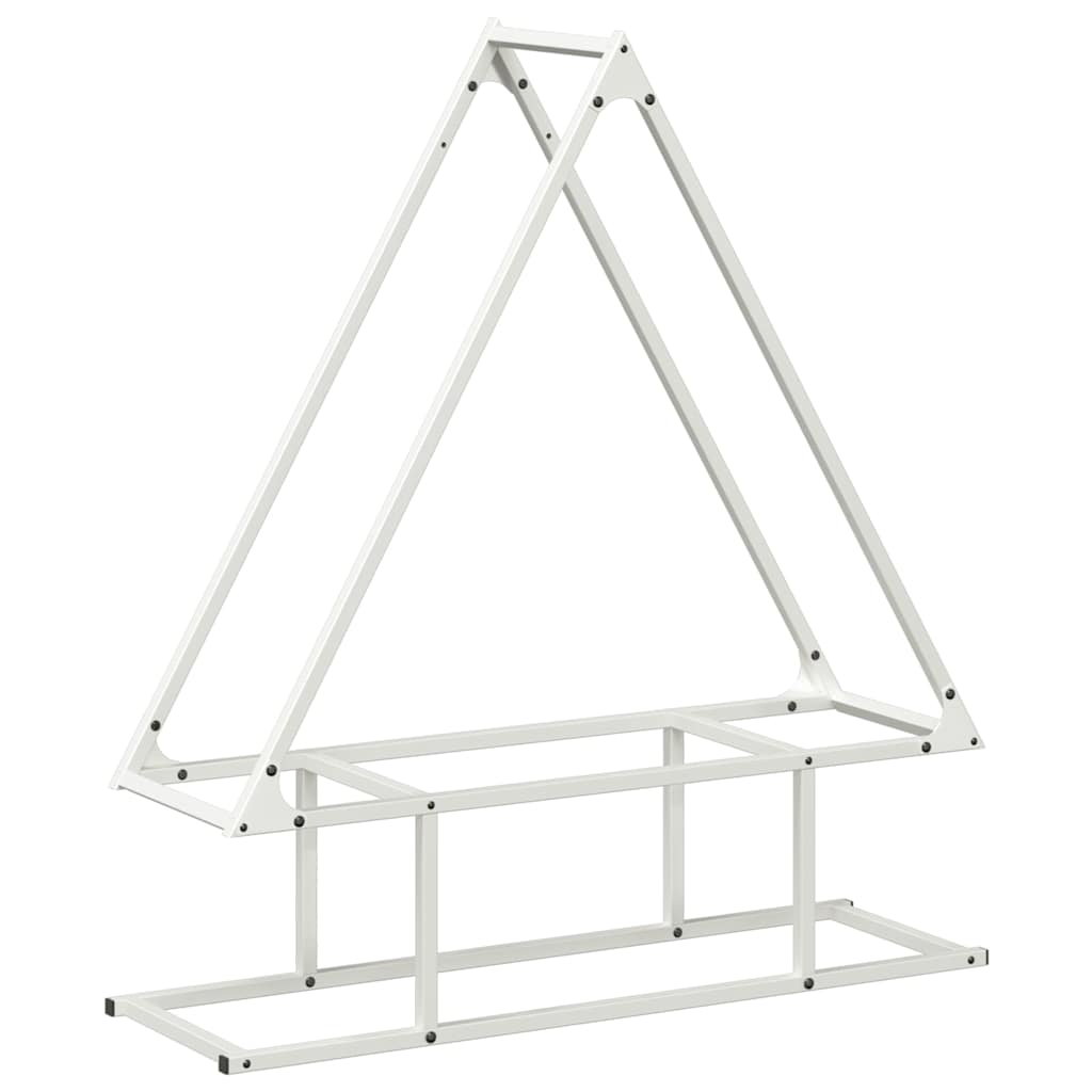 Vidaxl brandhoutrek 80x25x90 cm koudgewalst staal wit