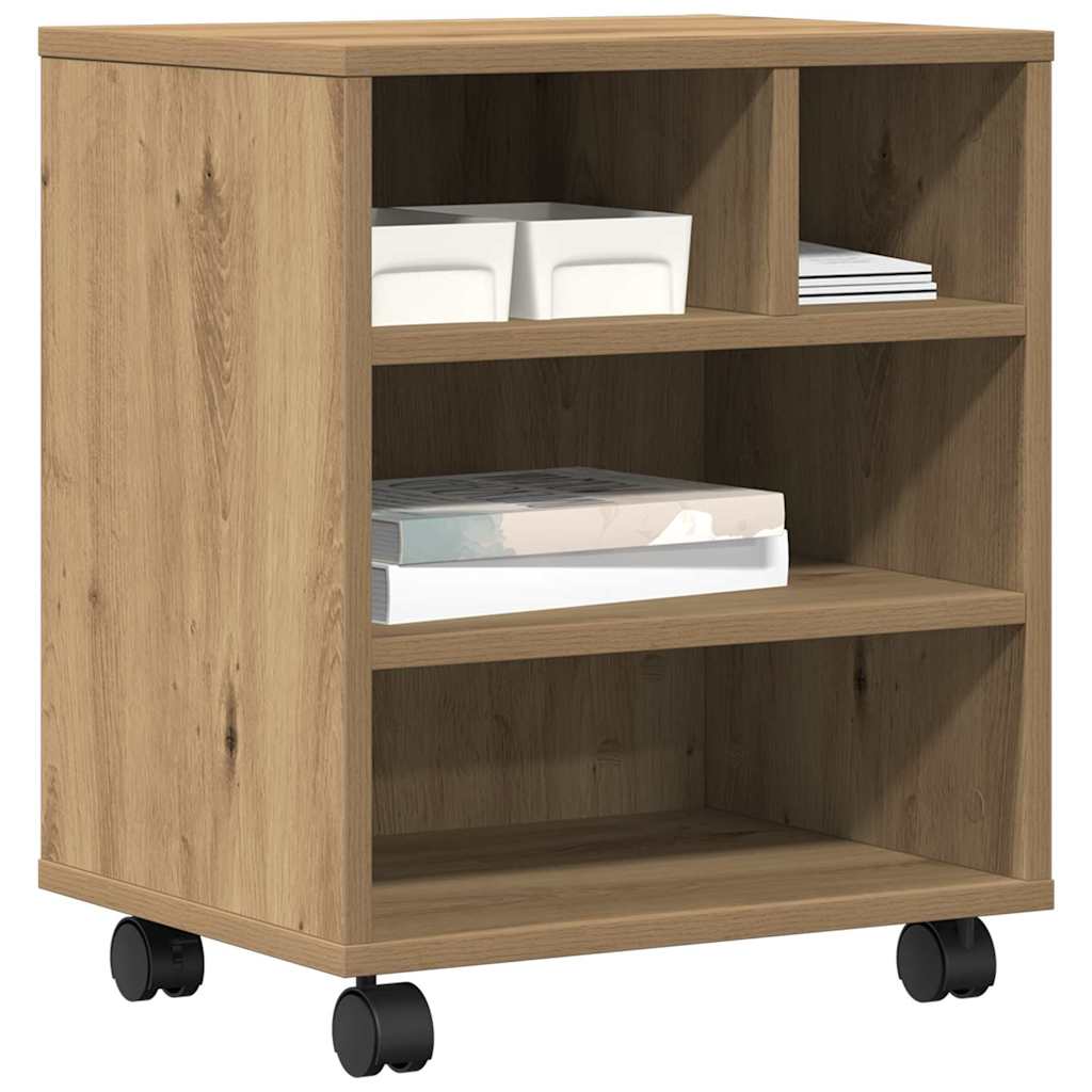 Vidaxl printerstand met opslag artisanaal eikenkleurig 41 x 32 x 48 cm