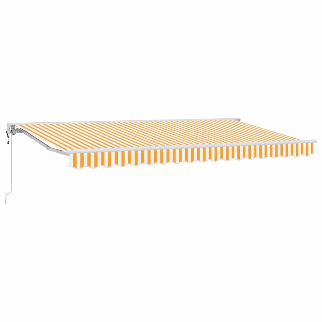 Vidaxl inklapbaar zonnescherm geel en wit 350 x 200 cm