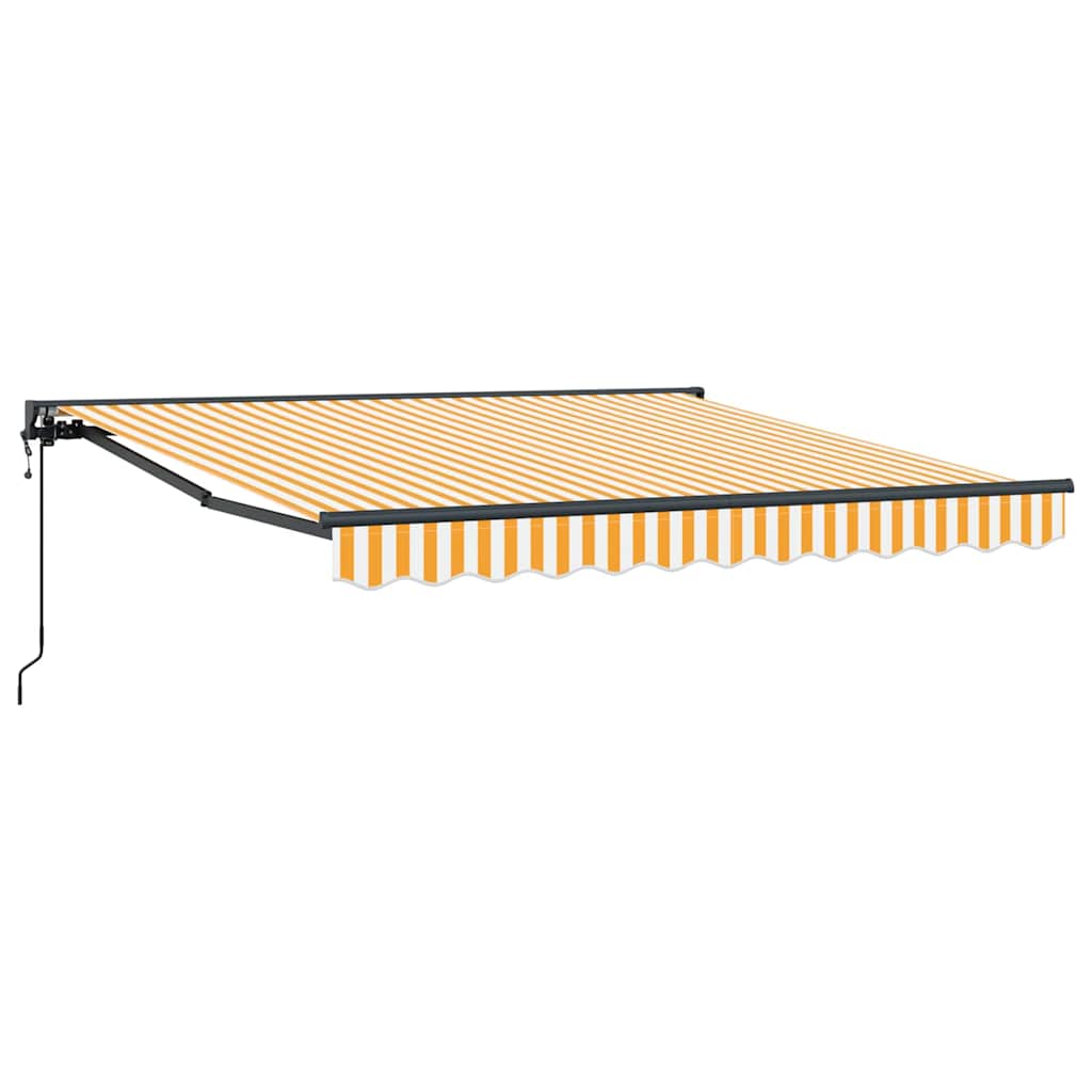 Vidaxl inklapbaar zonnescherm geel en wit 300 x 250 cm