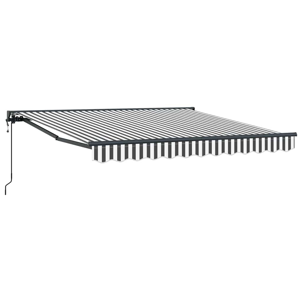 Vidaxl inklapbaar zonnescherm antraciet en wit 300 x 250 cm