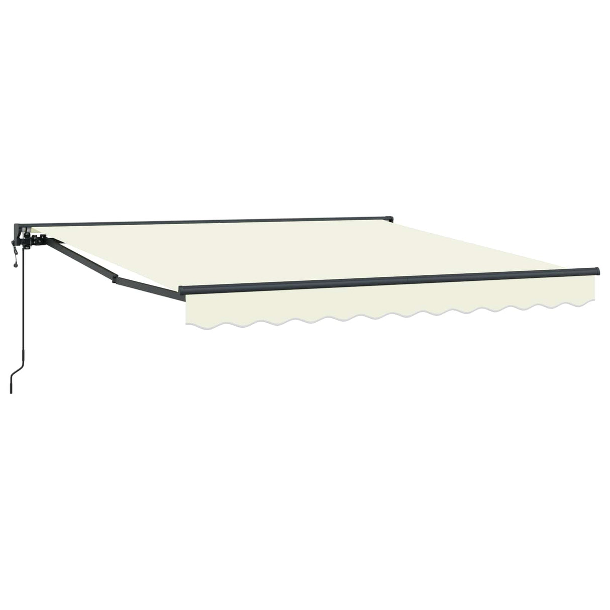 Vidaxl inklapbaar zonnescherm crème 350 x 250 cm polyester en metaal