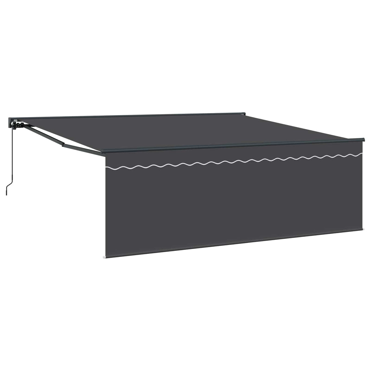 Vidaxl inklapbaar zonnescherm geel en wit 350 x 250 cm