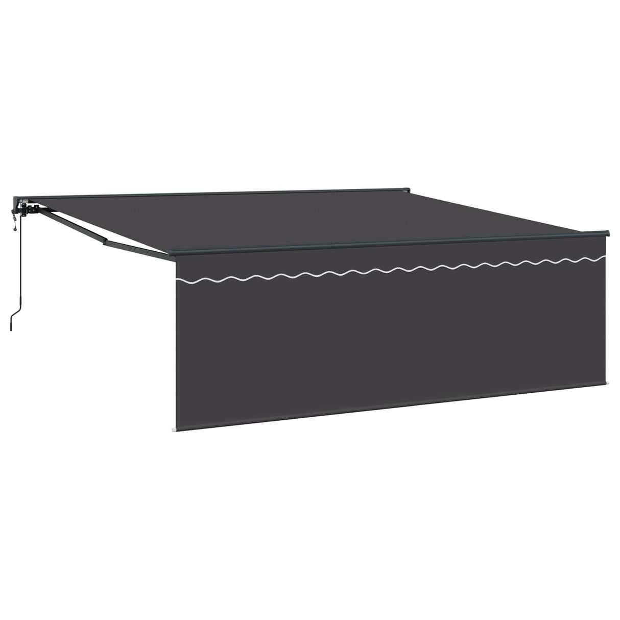 Vidaxl inklapbaar zonnescherm geel en wit 350 x 250 cm
