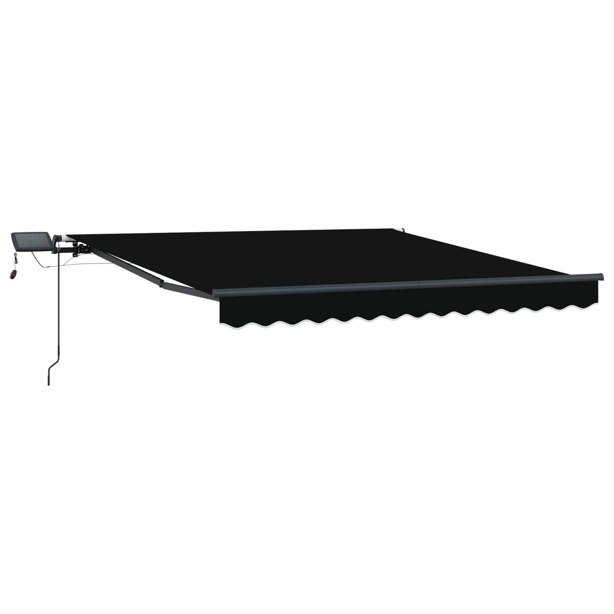 Vidaxl inklapbaar zonnescherm zwart 350 x 250 cm stof