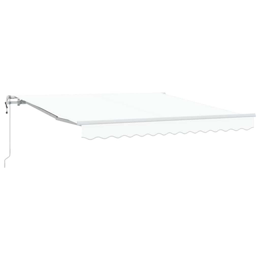 Vidaxl inklapbaar zonnescherm wit 350 x 250 cm stof