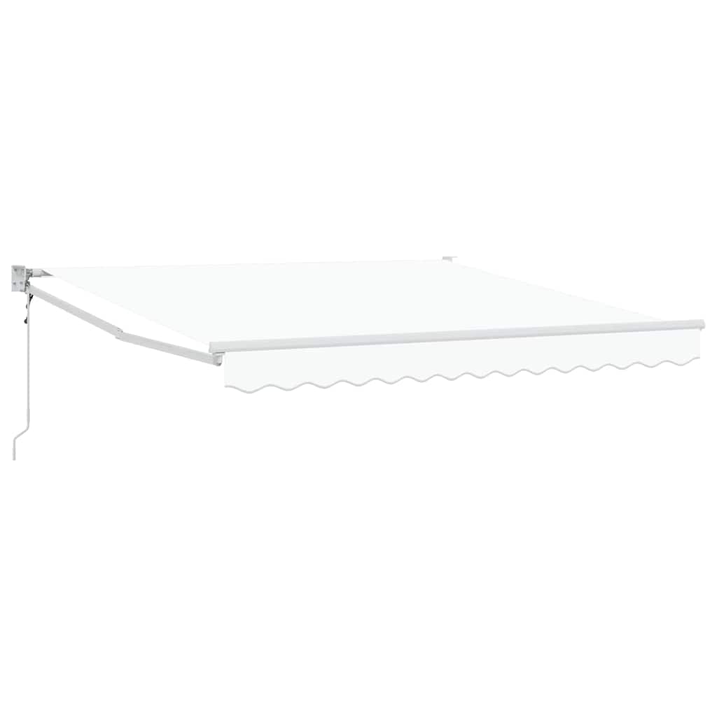 Vidaxl inklapbaar zonnescherm wit 350 x 250 cm stof