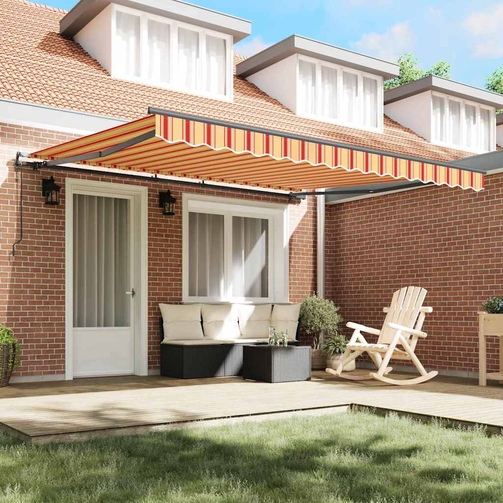 Vidaxl inklapbaar zonnescherm geel en oranje 400 × 300 cm