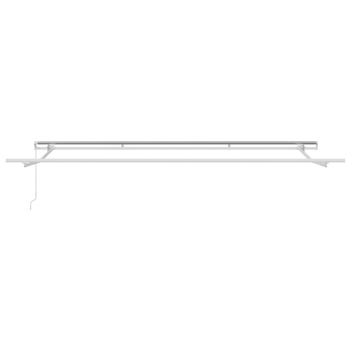 Vidaxl inklapbaar zonnescherm wit 400 × 300 cm polyester en aluminium