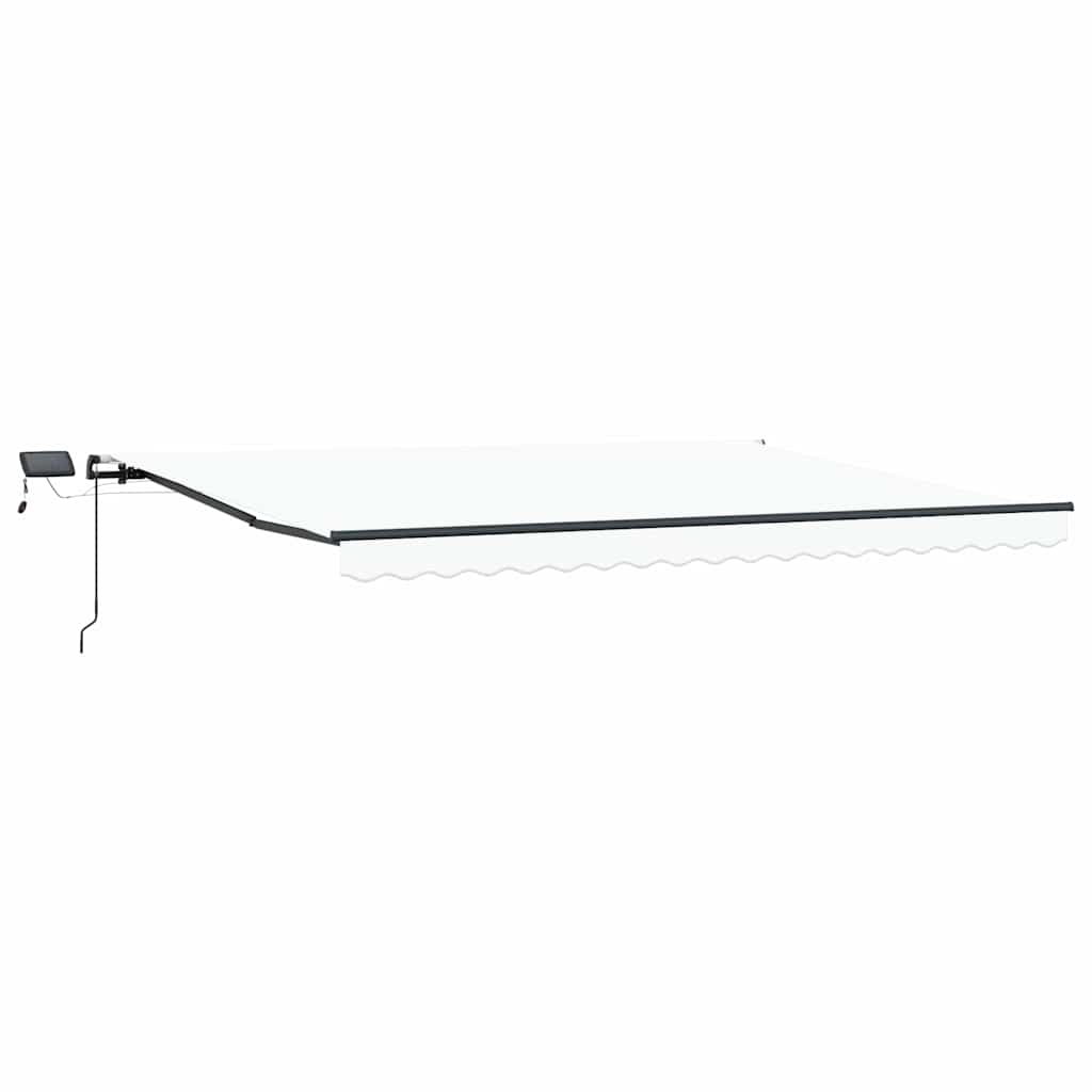Vidaxl inklapbaar zonnescherm wit 400 ×300 cm stof