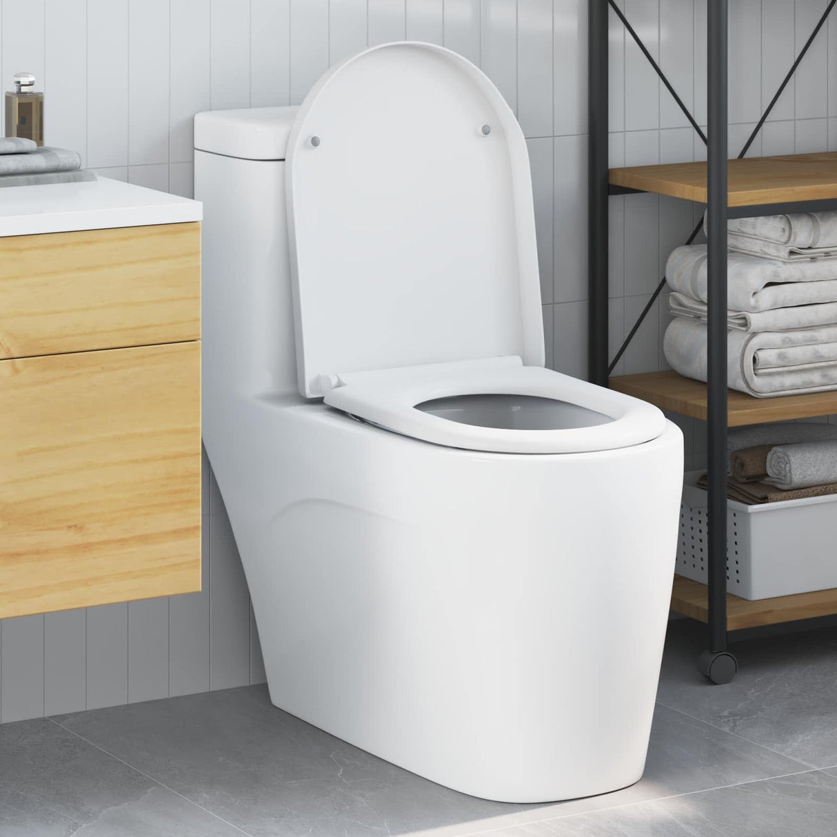 Vidaxl toiletzitting wit 49 x 36 x 4 cm duroplast