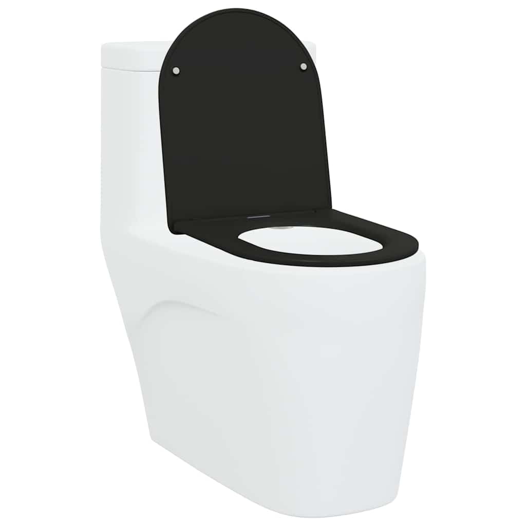 Vidaxl toiletzitting zwart 47 x 36 x 3,4 cm duroplast
