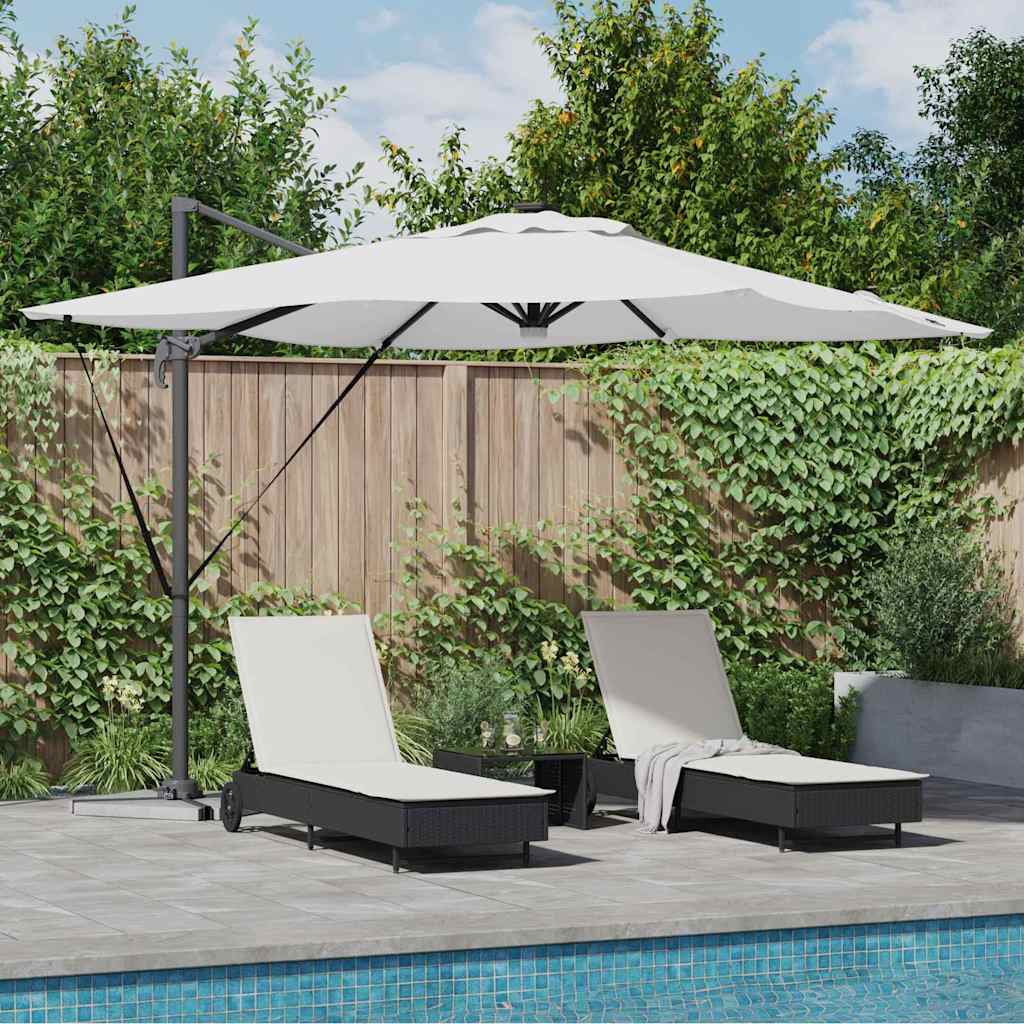 Vidaxl roma parasol beige 286 x 284 x 270 cm aluminium en polyester