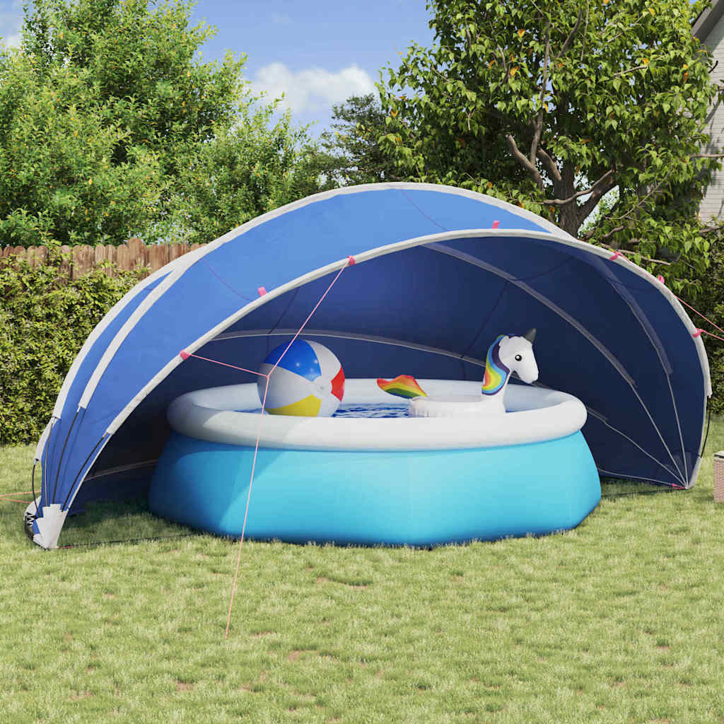 Vidaxl pooldome groen 546 x 516 x 250 cm 185t polyester met pu-coating