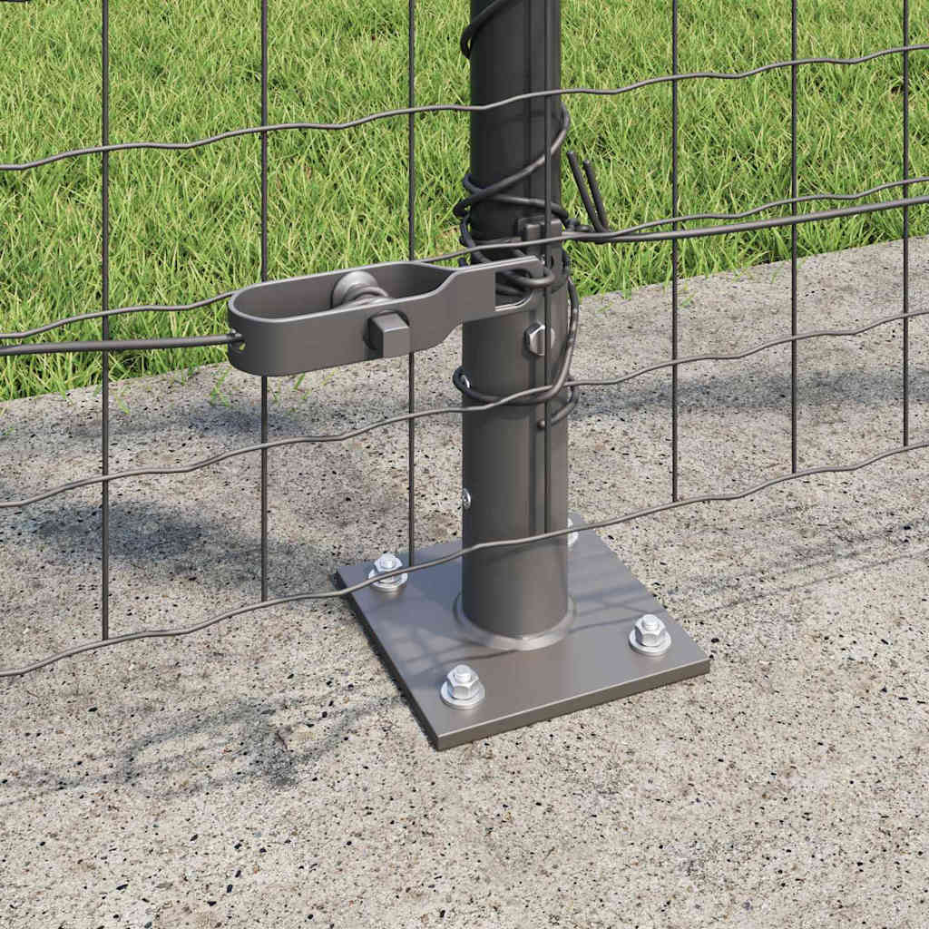 Vidaxl afrasteringspaal 13 pcs grijs staal
