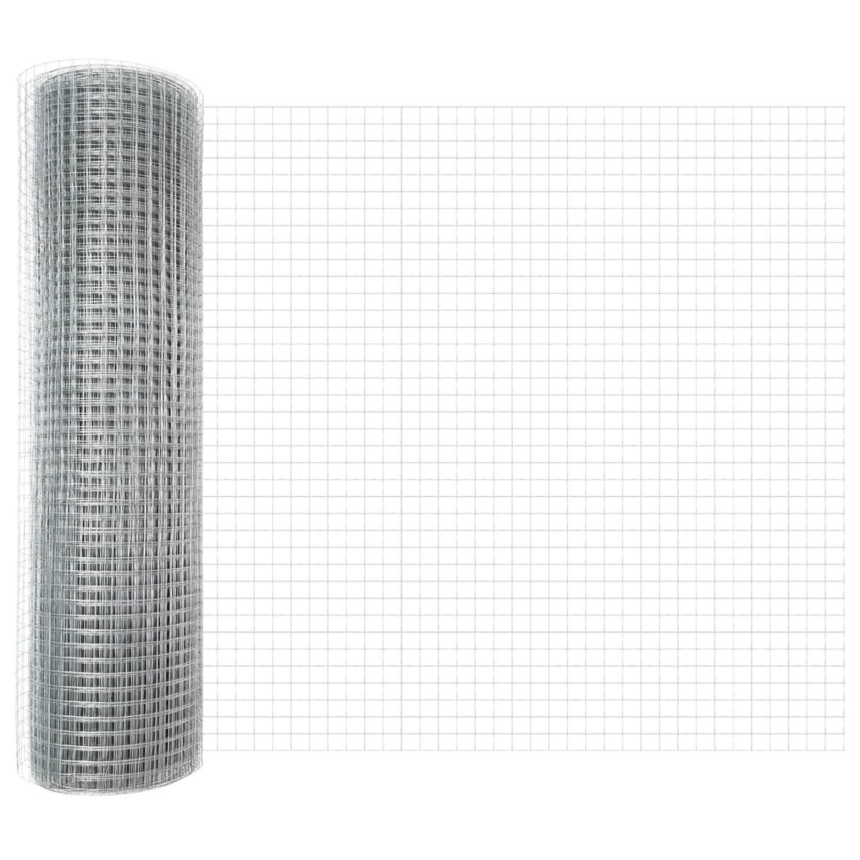 Vidaxl gelaste draadhek zilver 0.5 x 100 m