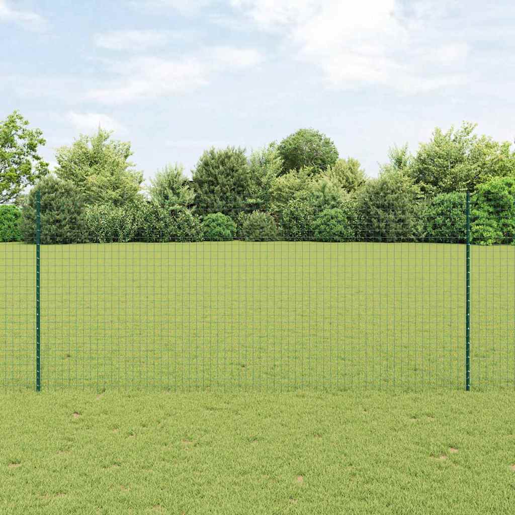 Vidaxl afrasteringspaal 22 pcs groen 180 cm staal