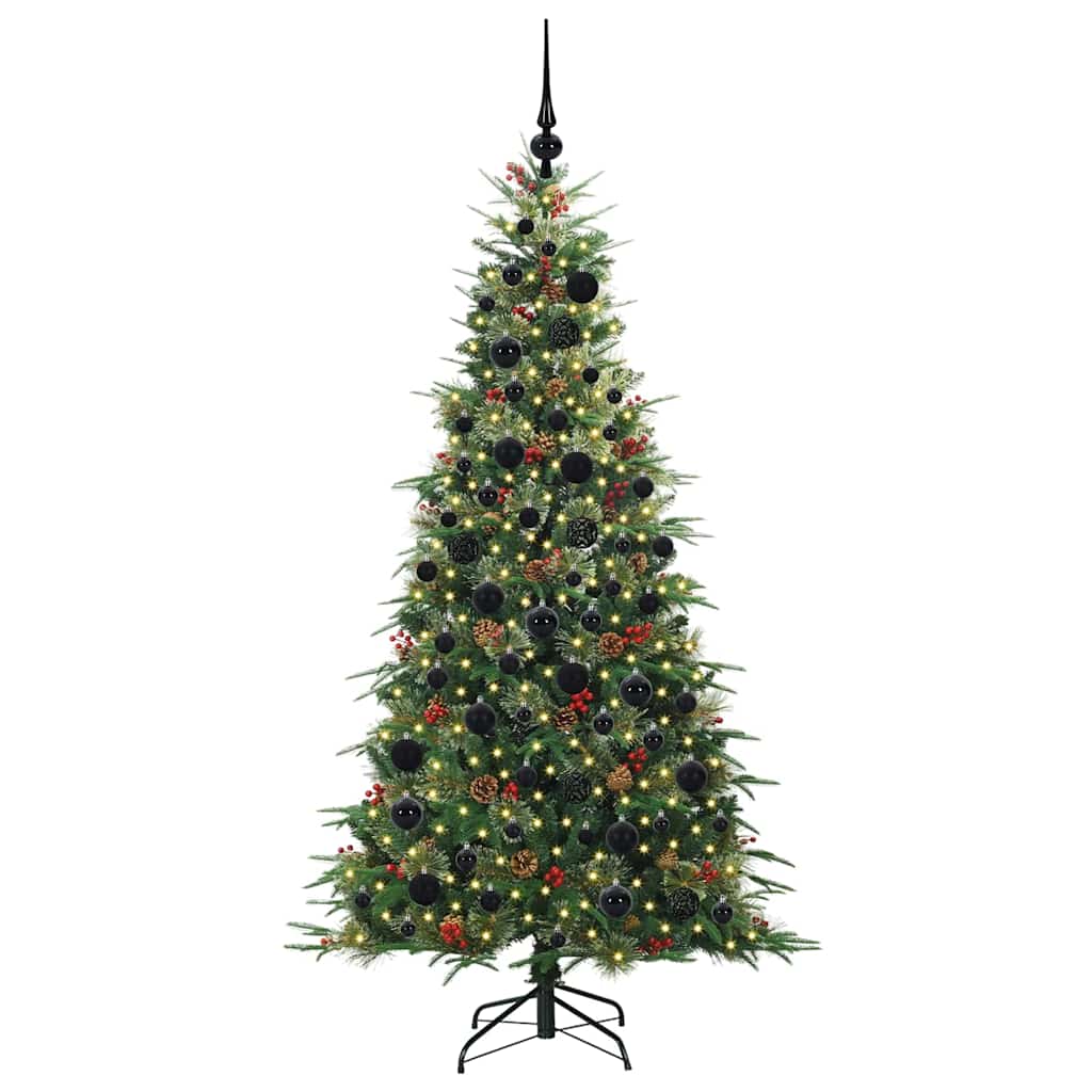 Vidaxl kunstmatige inklapbare kerstboom groen 180 cm pe en pvc