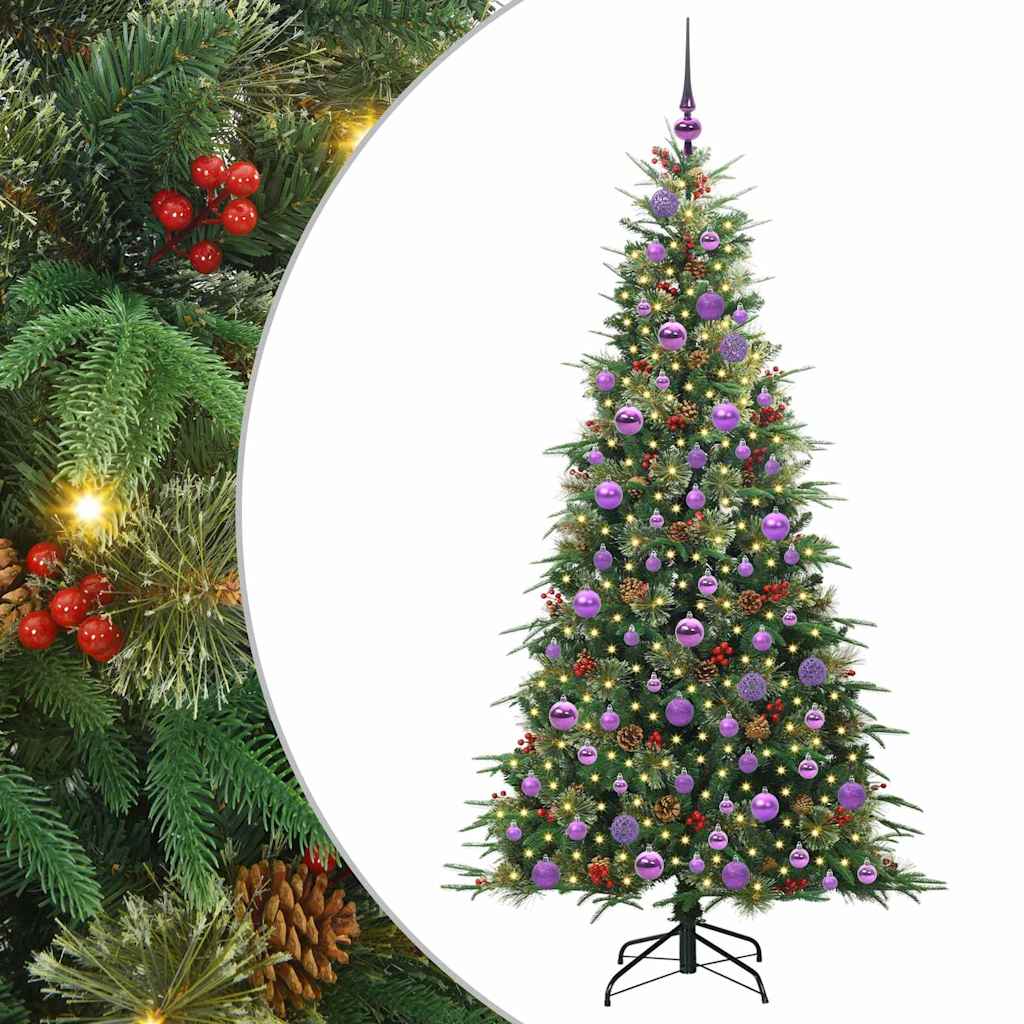Vidaxl kunstmatige inklapbare kerstboom groen 180 cm pe en pvc