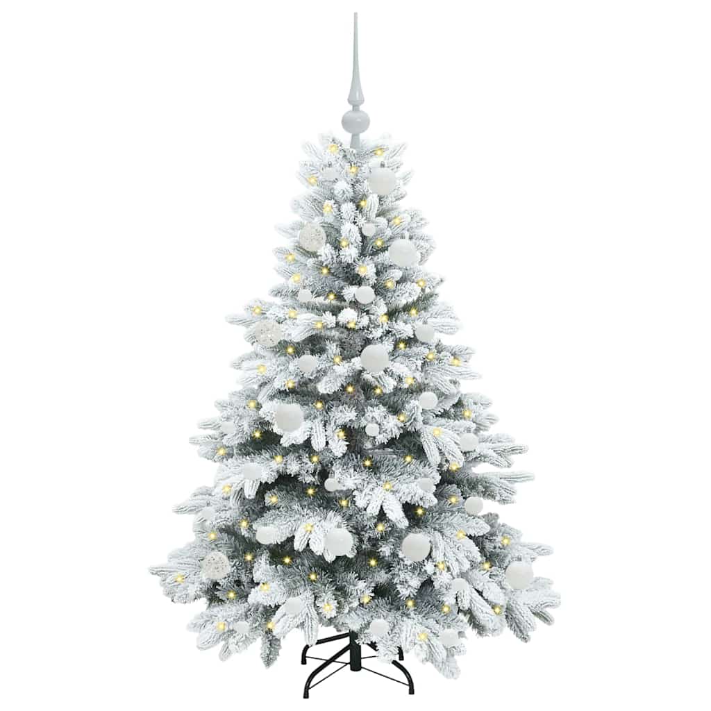 Vidaxl kunstkerstboom met 150 led met standaard wit 120 cm pe en pvc