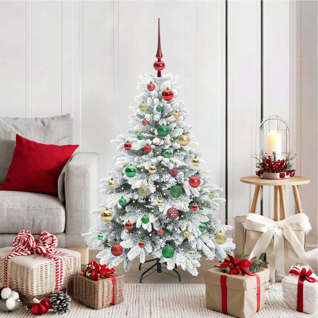 Vidaxl kunstkerstboom met 150 led met standaard wit 120 cm pe en pvc