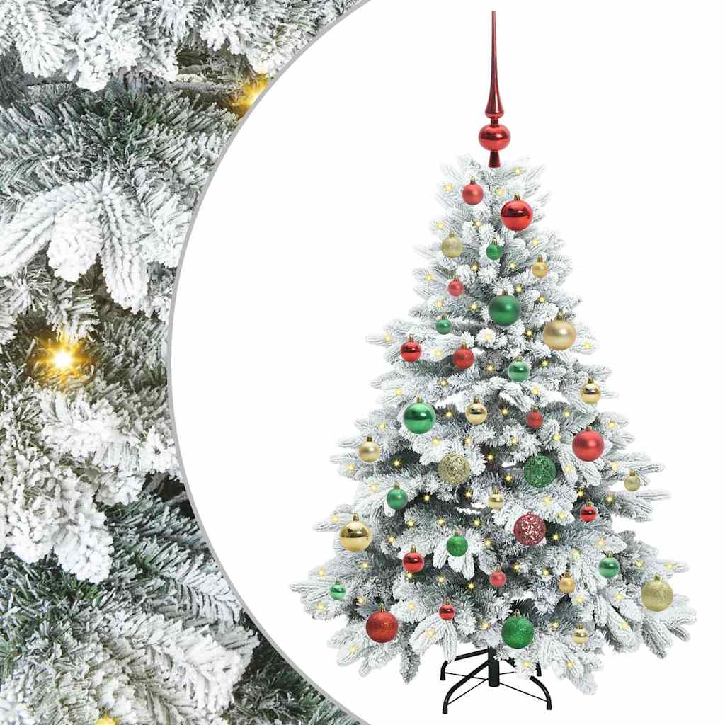 Vidaxl kunstkerstboom met 150 led met standaard wit 120 cm pe en pvc