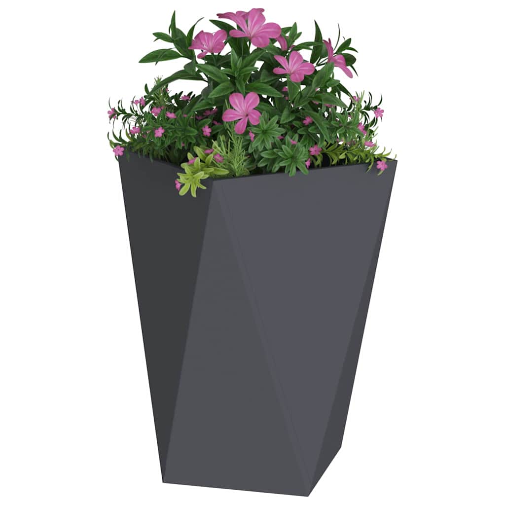 Vidaxl plantenbak antraciet 50 x 50 x 75 cm staal