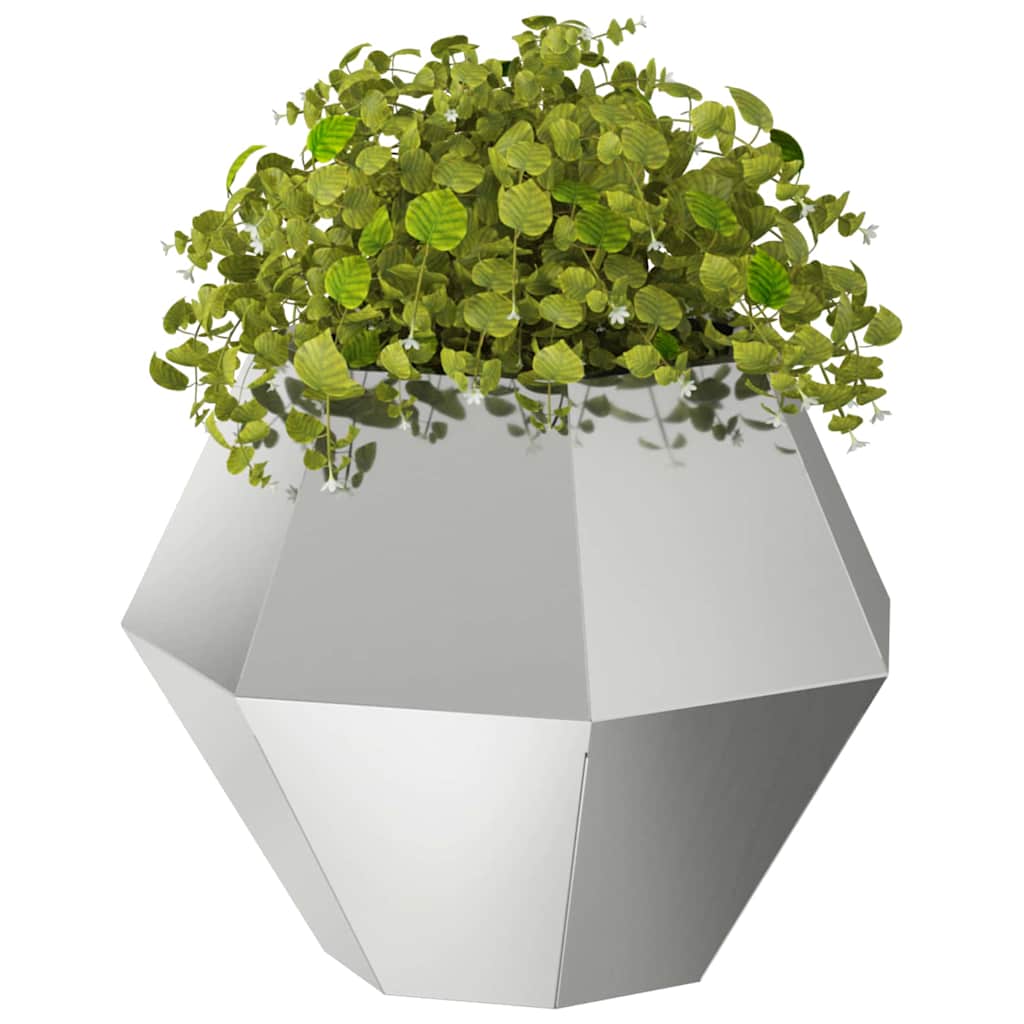 Vidaxl plantenbak zilver 50 x 50 x 40 cm gegalvaniseerd staal