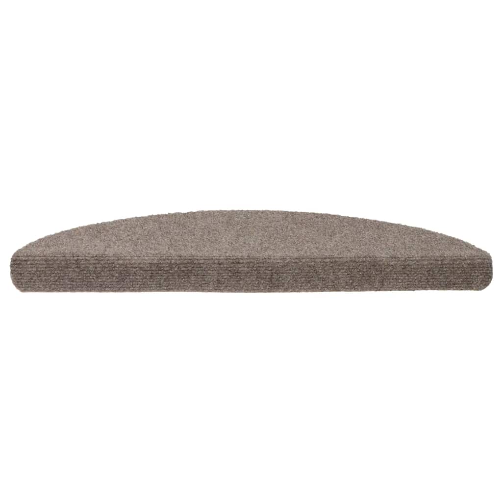 Vidaxl trapmatten zelfklevend 20 stuks 56x17x3 cm beige halfrond