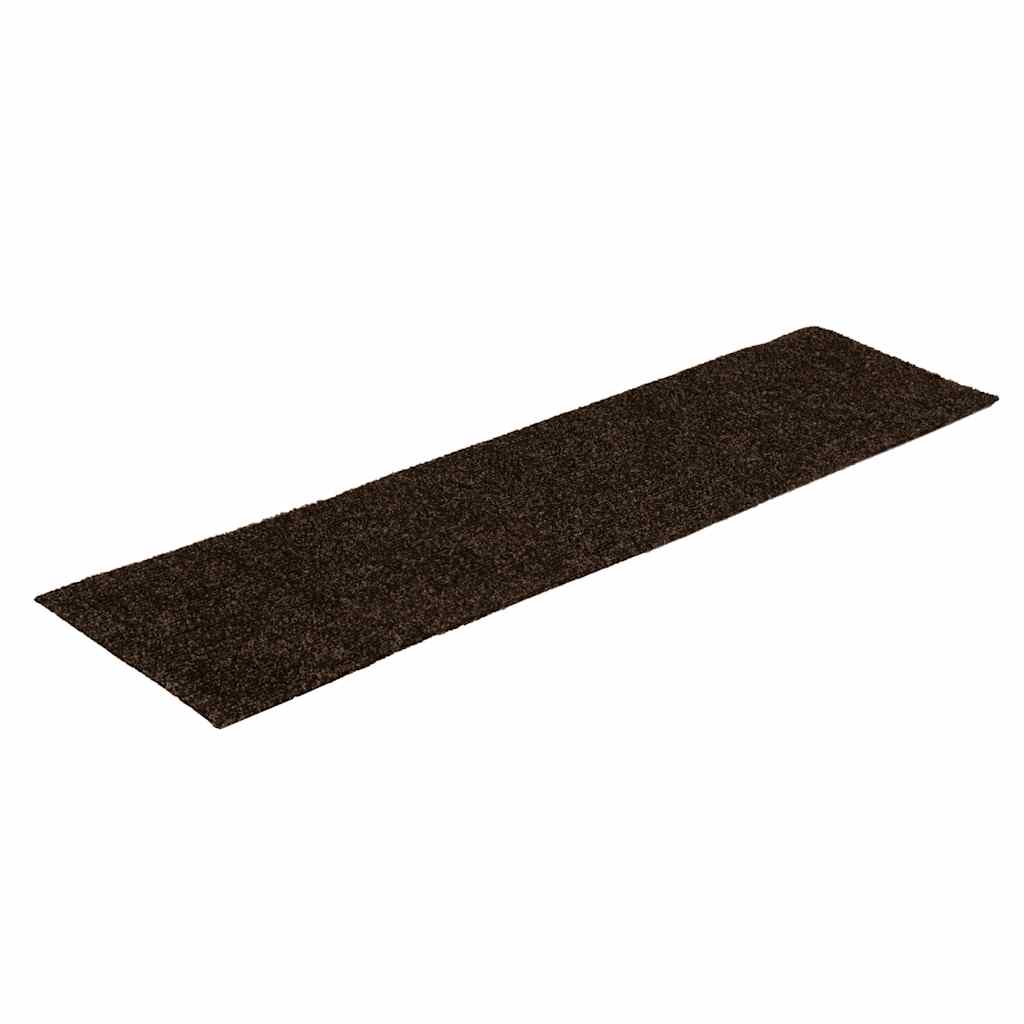 Vidaxl trapmatten zelfklevend 30 stuks 76x20 cm bruin rechthoekig