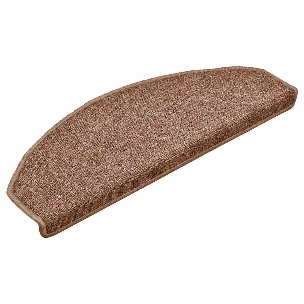 Vidaxl trapmatten 30 st 65x24x4 cm bruin halfrond groot