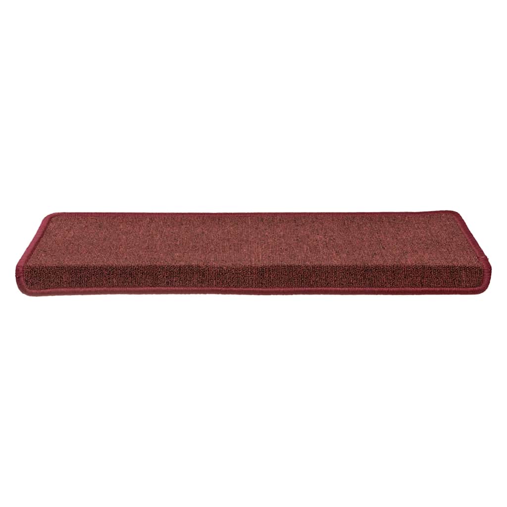 Vidaxl trapmatten 30 st 65x21x4 cm bordeaux rechthoekige rand