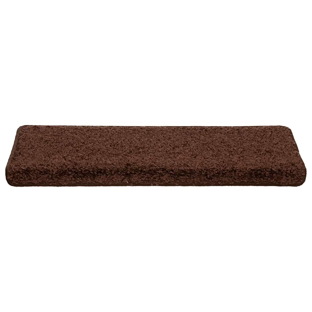 Vidaxl trapmatten 20 st 65x21x4 cm bruin rechthoekige rand