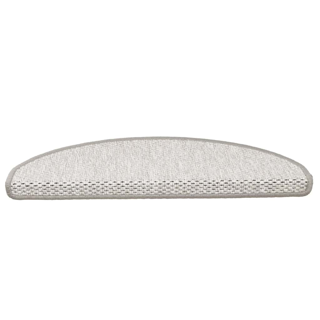 Vidaxl trapmatten zelfklevend sisal-look 30 st 65x21x4 cm platina
