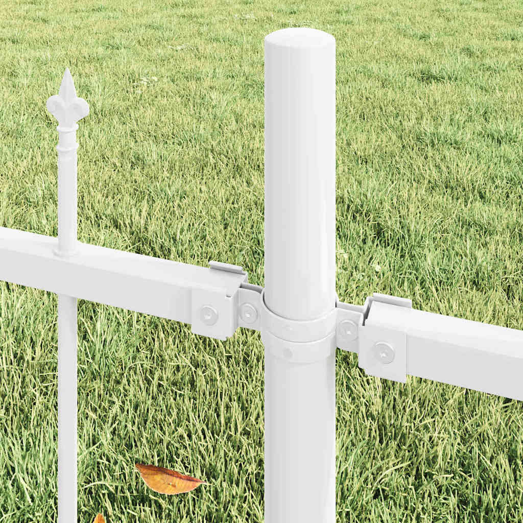 Vidaxl tuinhek 2 pcs wit 170 x 190 cm gepoedercoat staal