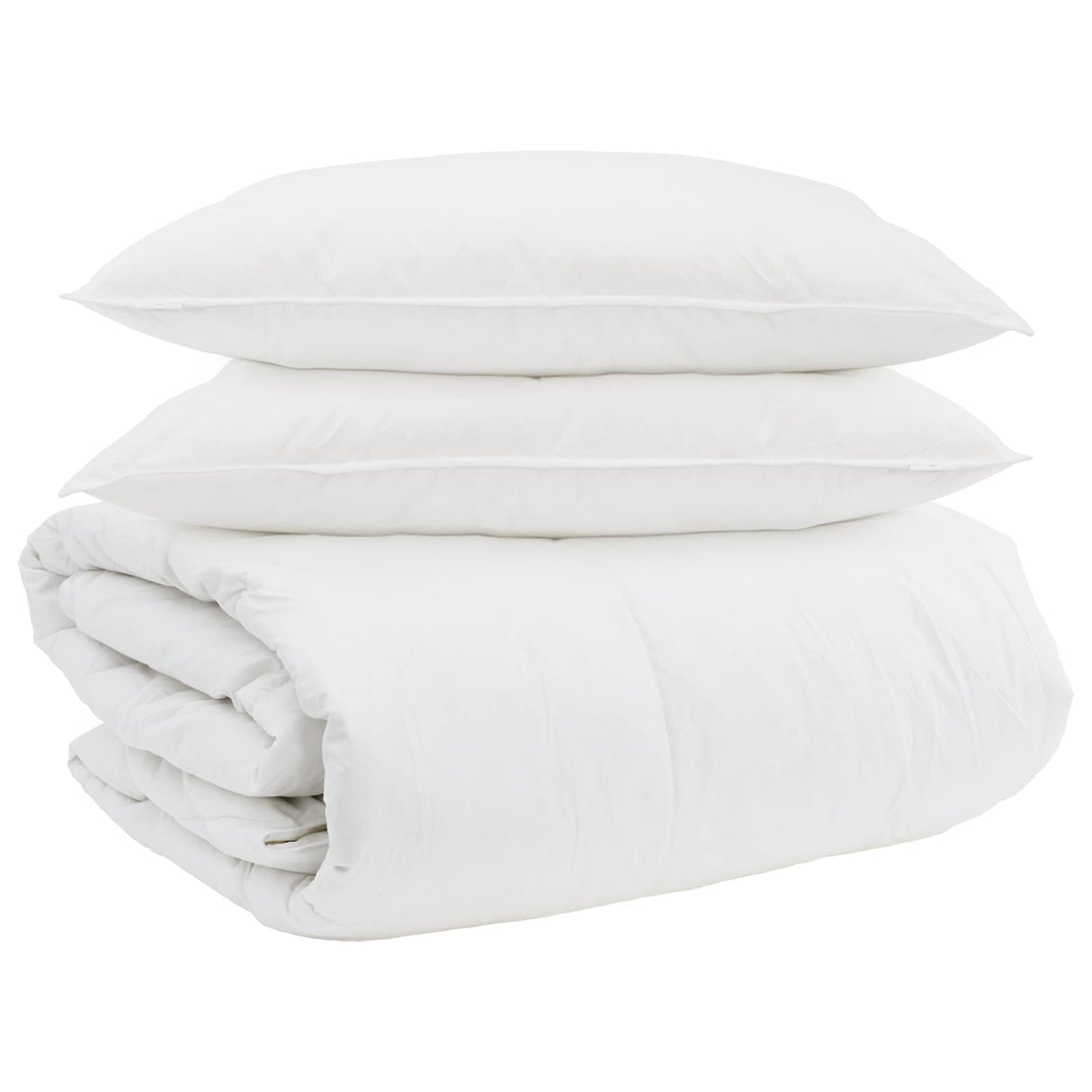 Vidaxl dekbed set met kussen 3 pcs wit donsveertjes