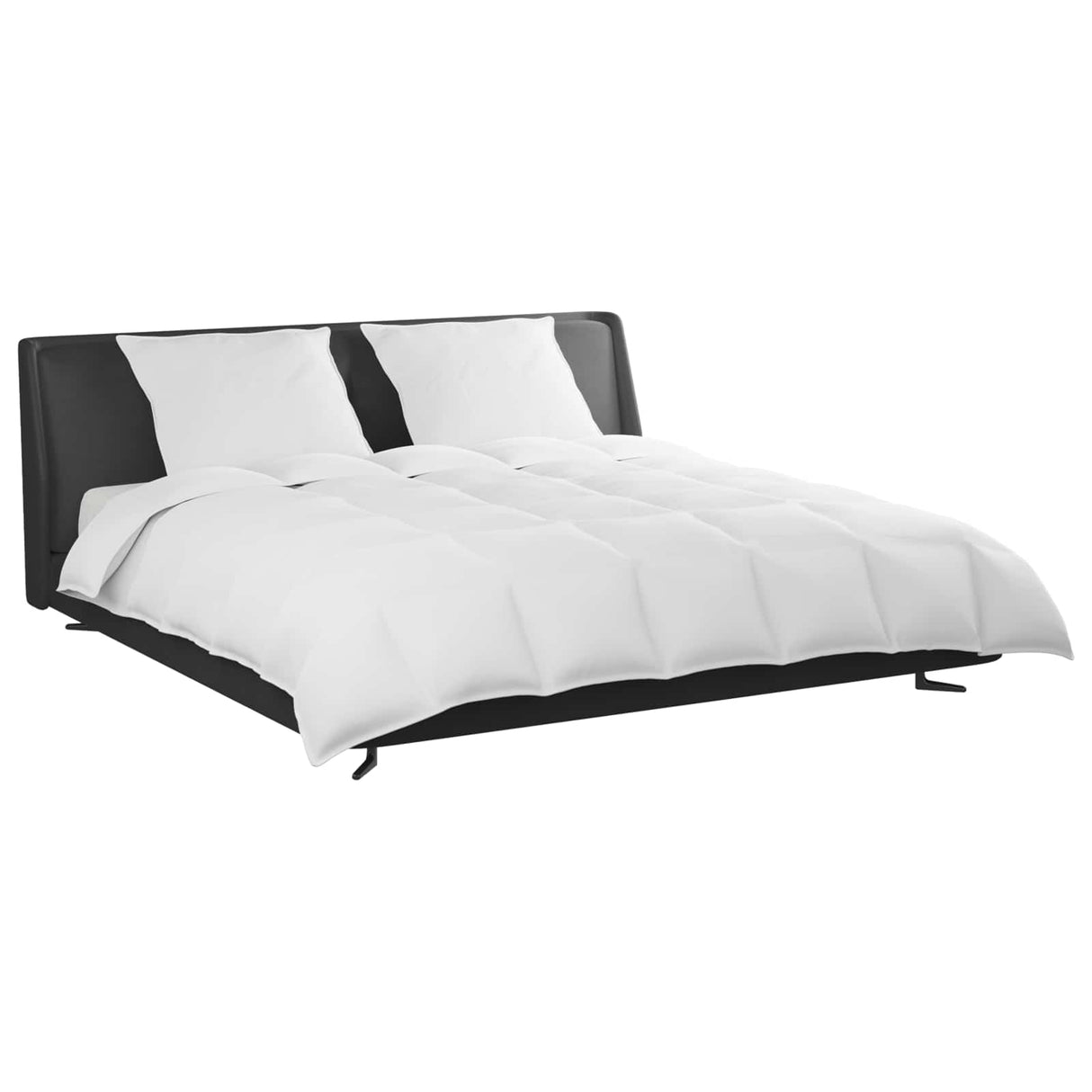 Vidaxl dekbed set met kussen 3 pcs wit donsveertjes
