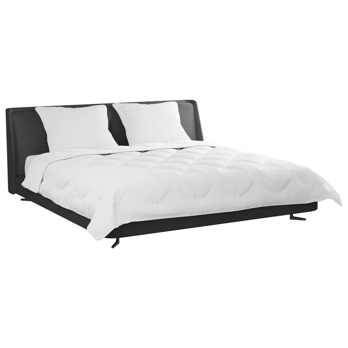 Vidaxl dekbed set met kussen 3 pcs wit microfiber en dons feather